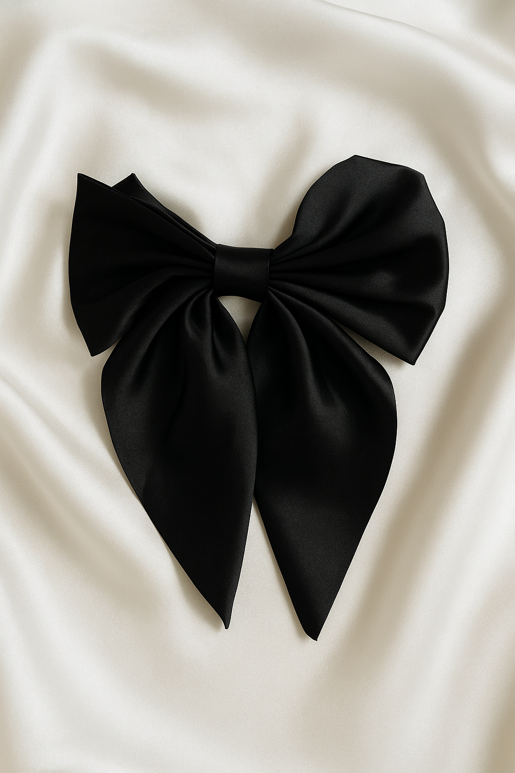 Black Satin Bow